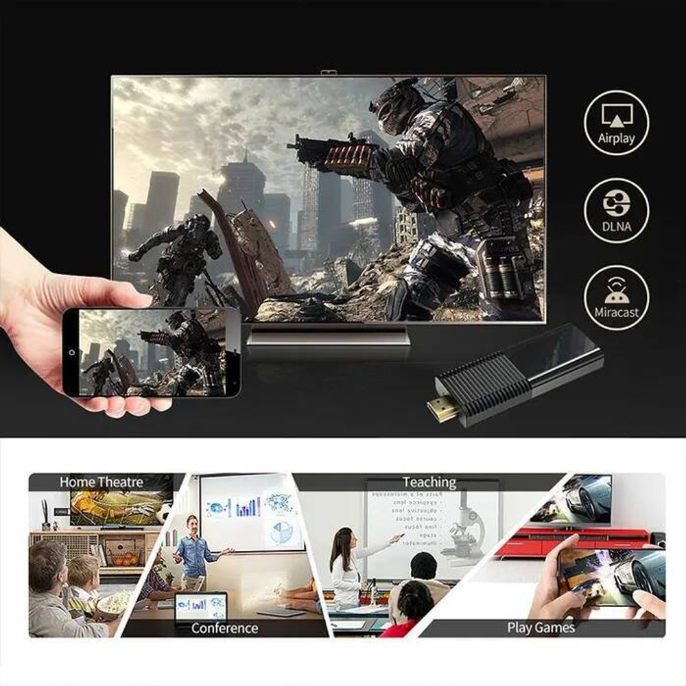 Смарт-приставка Q3 4K TV Stik 2/8Gb черная