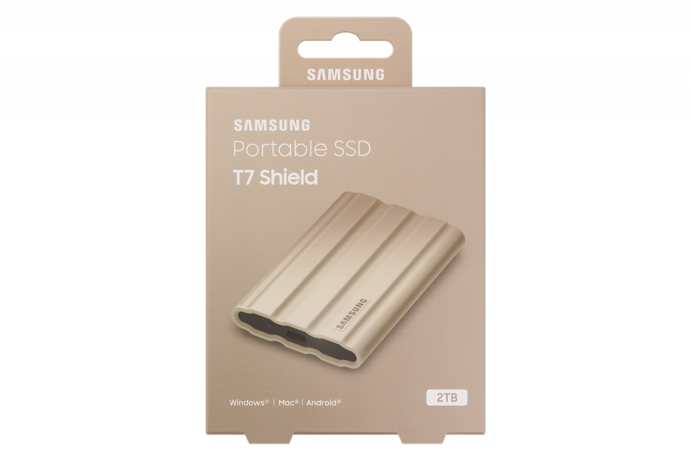 Внешний SSD диск Samsung T7 Shield 2 ТБ бежевый MU-PE2T0K/AM