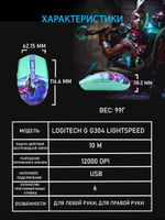 Беспроводная игровая мышь Logitech G304 EKKO бирюзовый