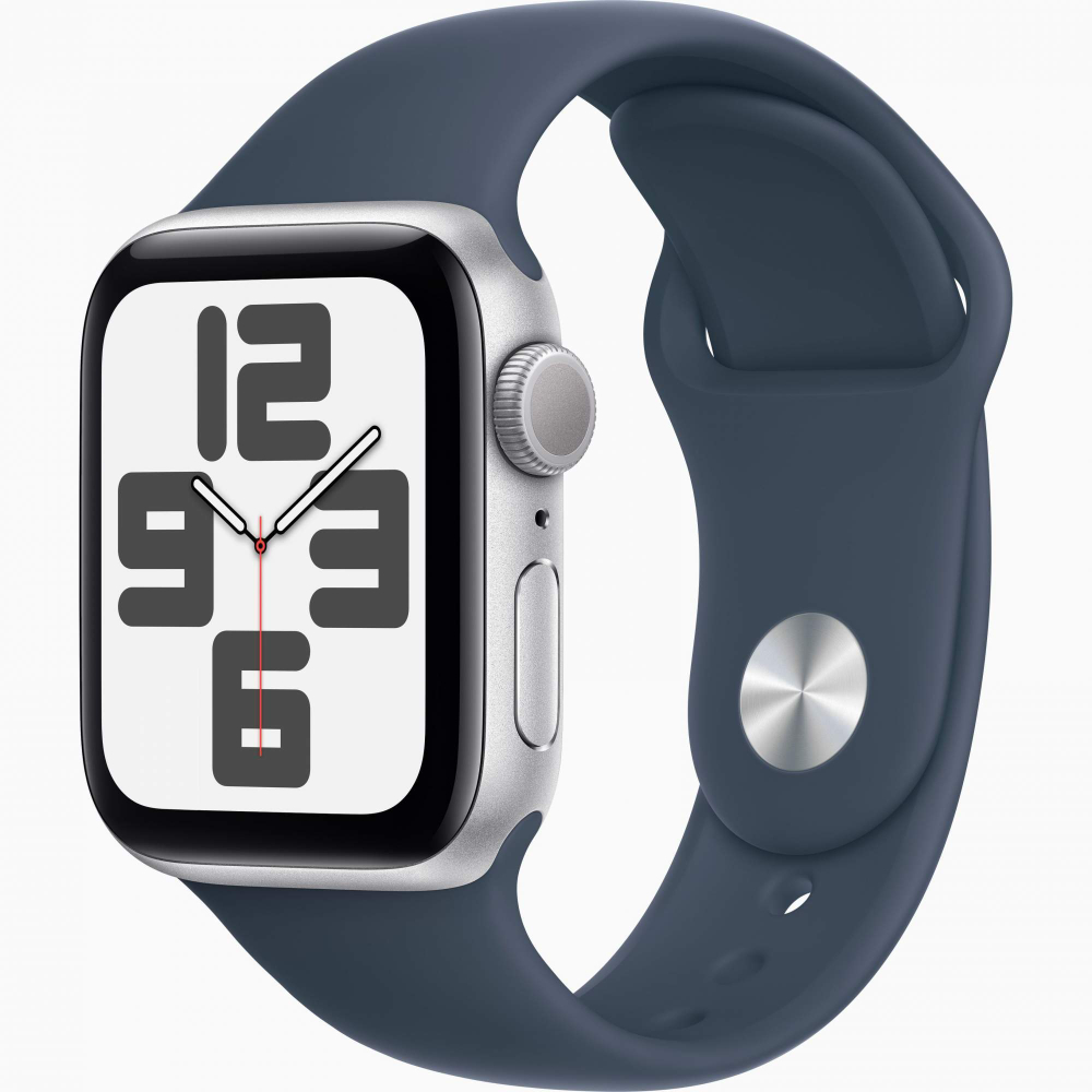 Смарт-часы Apple Watch SE2 40 mm, Silver Aluminum Case, SM, Storm Blue Sport Band