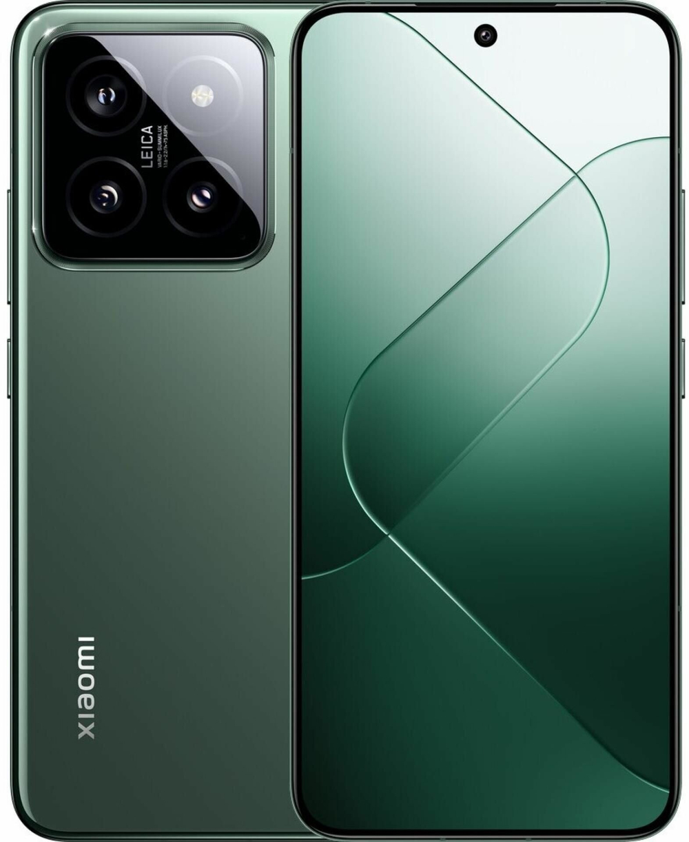 Смартфон Xiaomi 14 Global, 12 ГБ/ 512 ГБ, 2 Nano-SIM+eSIM, зеленый