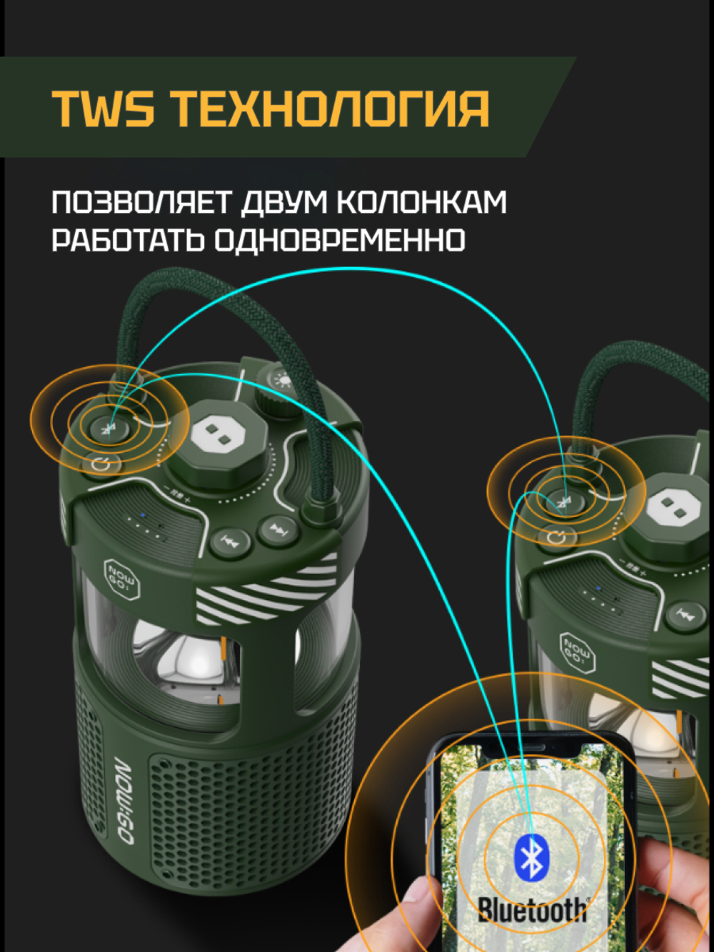 Портативная колонка NowGo F1 Global Black