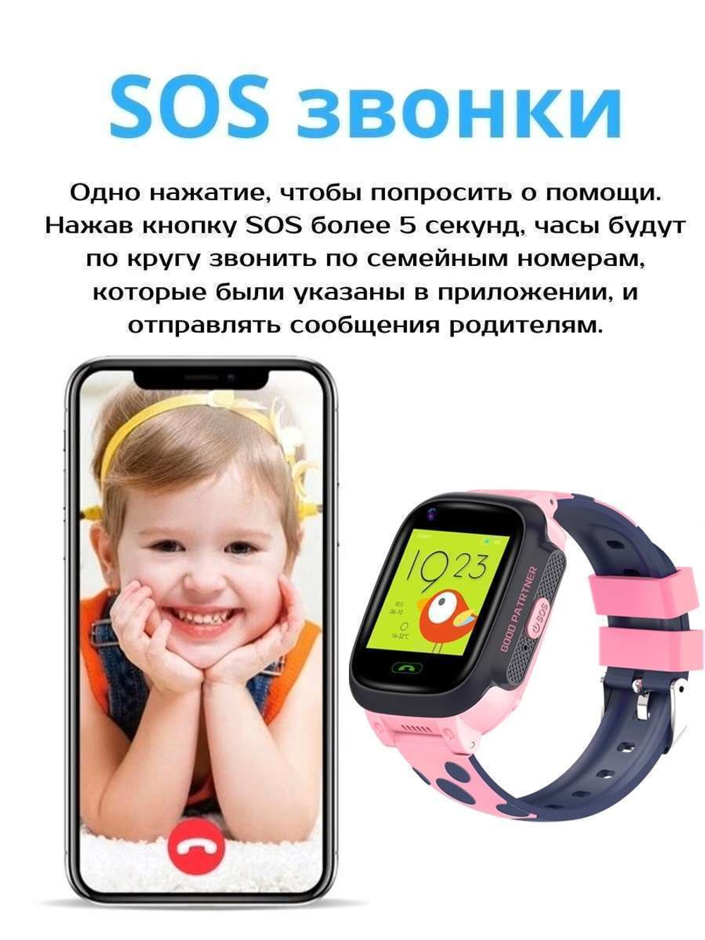 Смарт-часы Smart Baby Watch Y95, 4G, Wi-Fi и GPS, с видеозвонком и SIM card