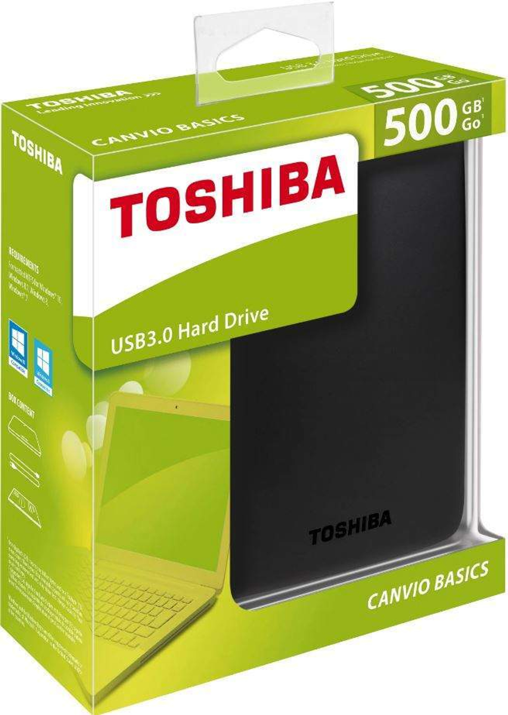 Внешний жесткий диск Toshiba Canvio Basics 500ГБ (HDTB305EK3AA)