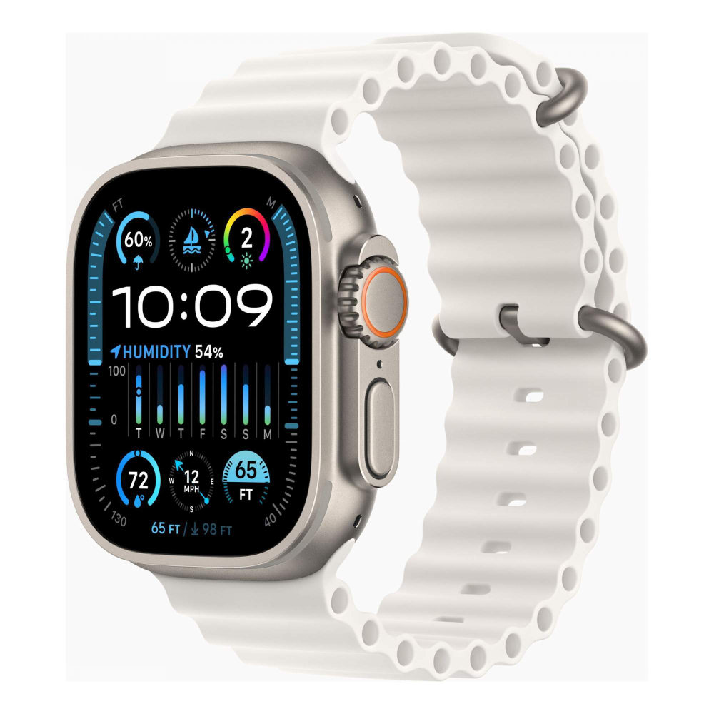 Смарт-часы Apple Watch Ultra 2 49 мм, Ocean band, размер 130-200 мм, белые, 1988144