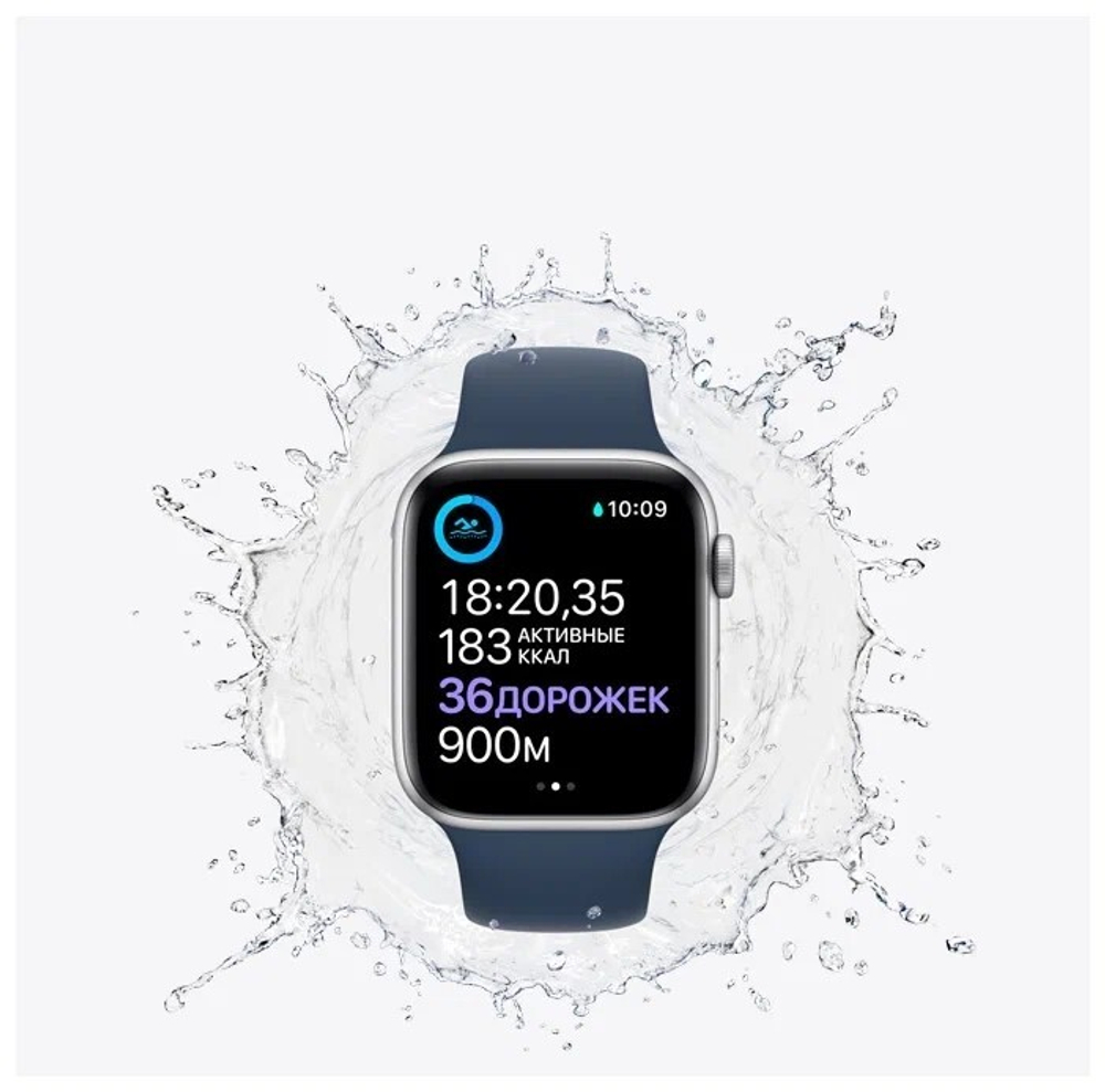 Смарт-часы Apple Watch SE 2021 40mm Silver with Abyss Blue Sport Band (mkny3/a)