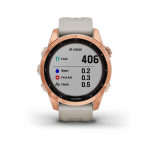 Garmin Fenix 7s Solar цвета розовое золото с песочным силиконовым ремешком
