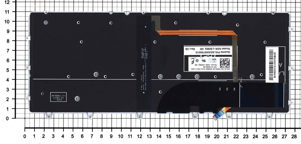 Клавиатура OEM для ноутбука Dell Precision 5510, 5520, 5530