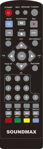 Приемник телевизионный DVB-T2 Soundmax SM-DVBT280