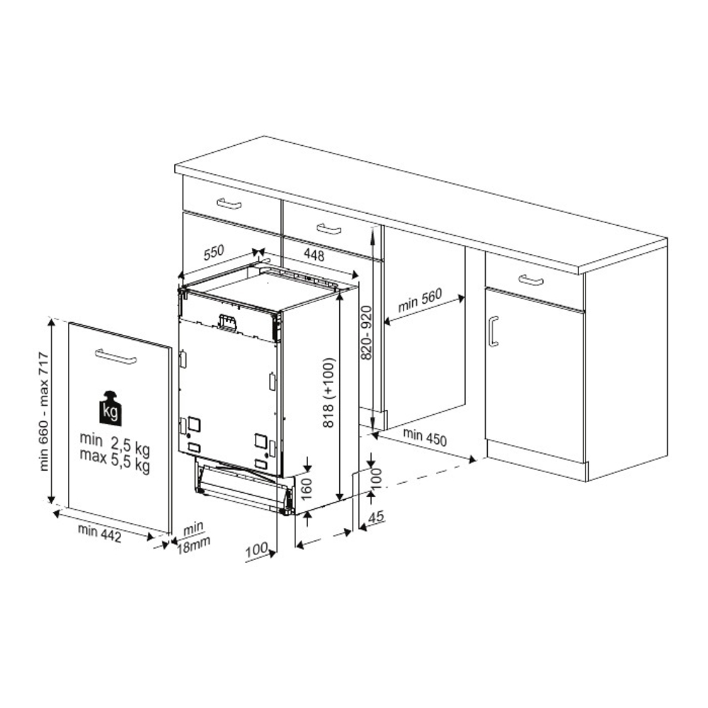 Встраиваемая посудомоечная машина HotPoint HIS 1D67