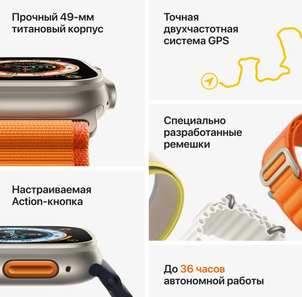 Умные часы  Apple Watch Ultra, 49 мм, L, Green Alpine MQEX