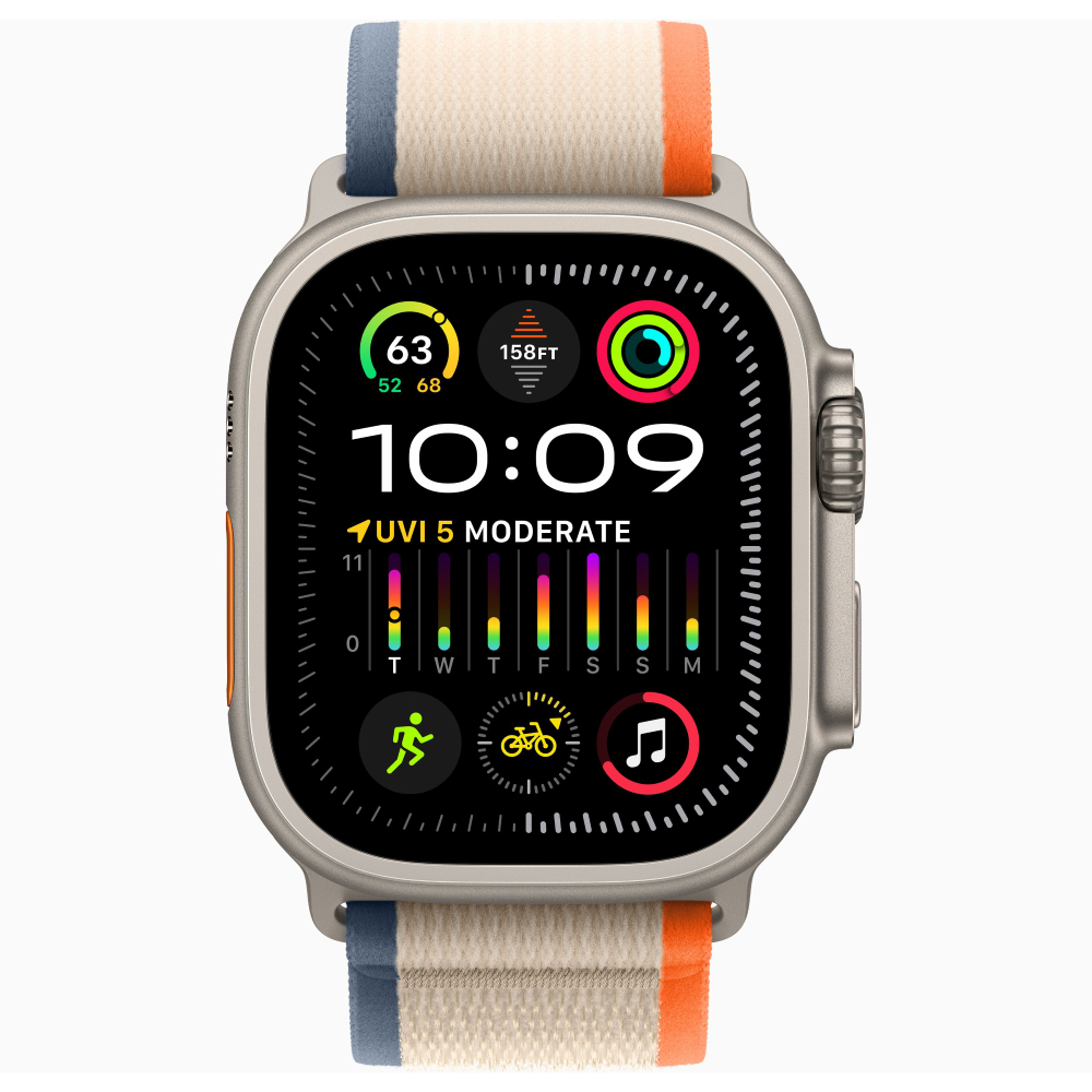Смарт-часы Apple Watch Ultra 2 GPS, Cellular, 49 мм, Titanium, Orange/Beige S/M, MRF13LL/A