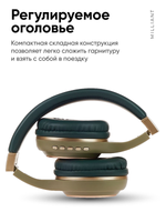 Беспроводные наушники Milliant One Sy-Bt-1607 Green, Gold Tone (Sy-Bt-1607-Olive-Gold)