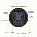 Портативная колонка S&H ZQS6201(3) Black (88043695)