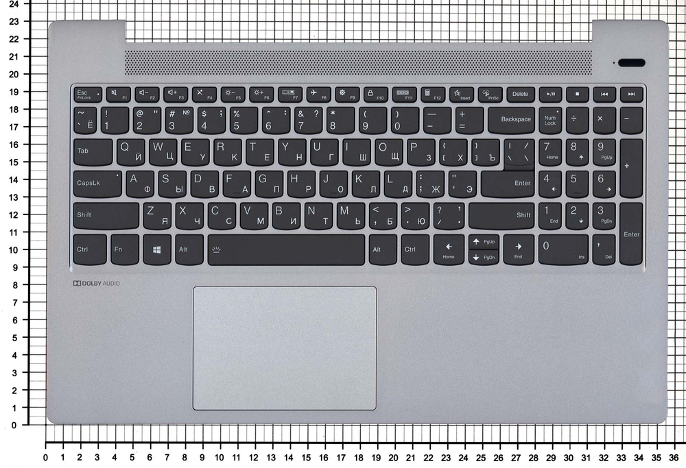 Клавиатура для Lenovo IdeaPad 5-15 топкейс серебристый ver.3