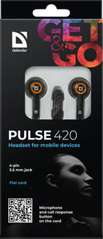 Наушники Defender Pulse 420 Orange/Black