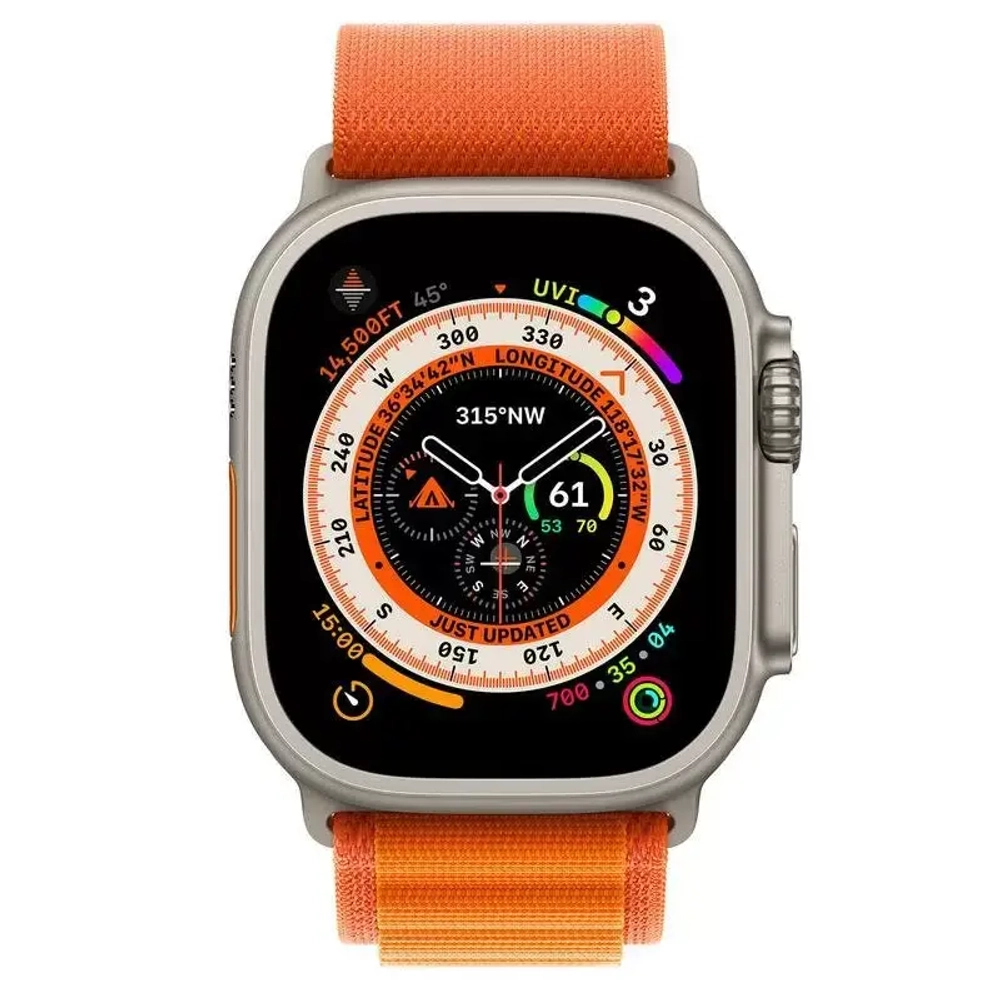 Смарт-часы Apple Watch Ultra 49 мм Titanium, M/L, оранжевый