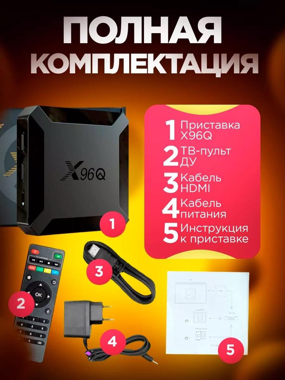 Смарт-приставка Vontar X96Q 2/16Гб (настройка SmartBox Allwinner H313)