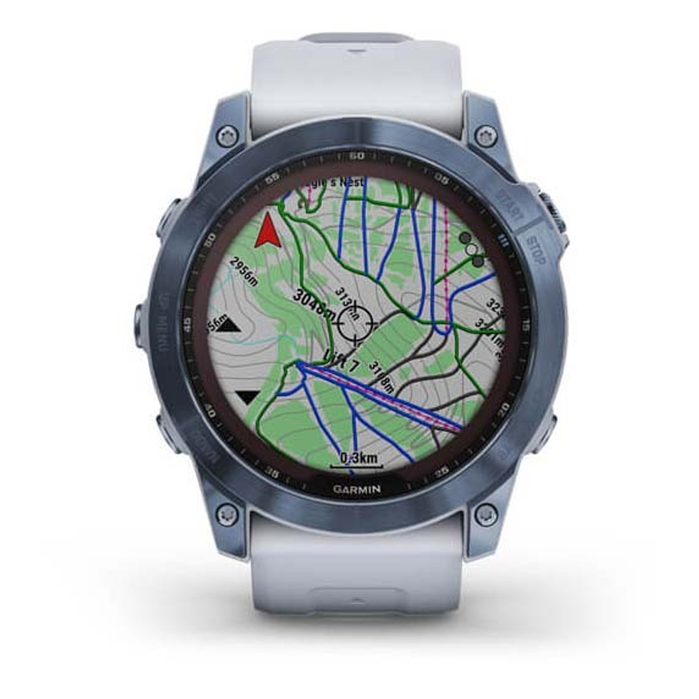 Умные часы Garmin Fenix 7X Sapphire Solar, голубой