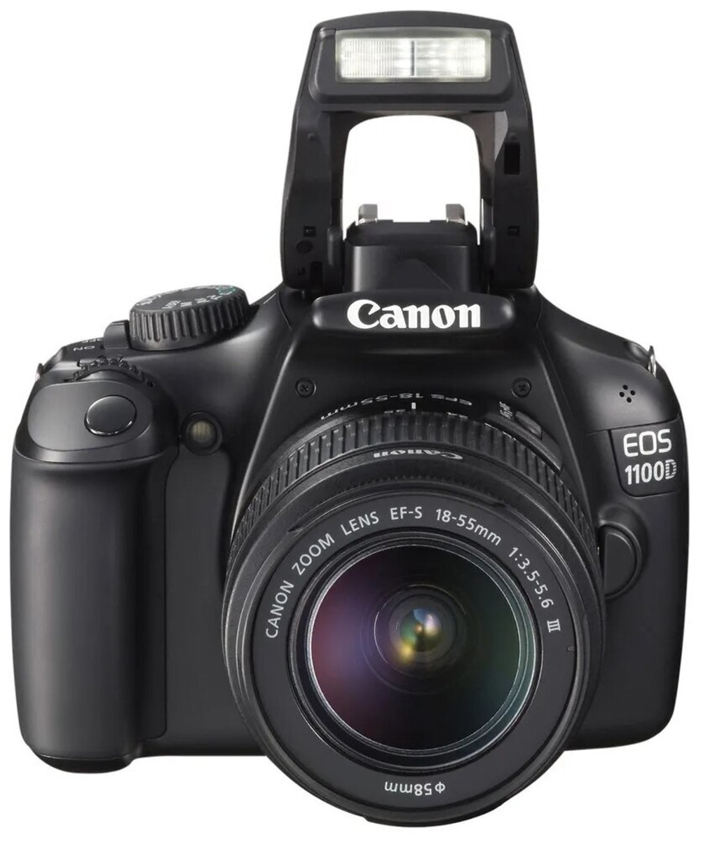 Фотоаппарат зеркальный Canon EOS 1100D Kit 18-55 III черный