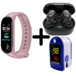 Смарт-часы BandRate Smart BRSM333PLBP-SET5 с беспроводными наушниками и пульсометром