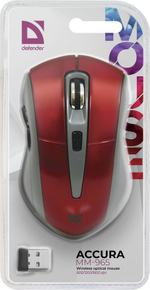 Беспроводная мышь Defender Accura MM-965 Red/Gray