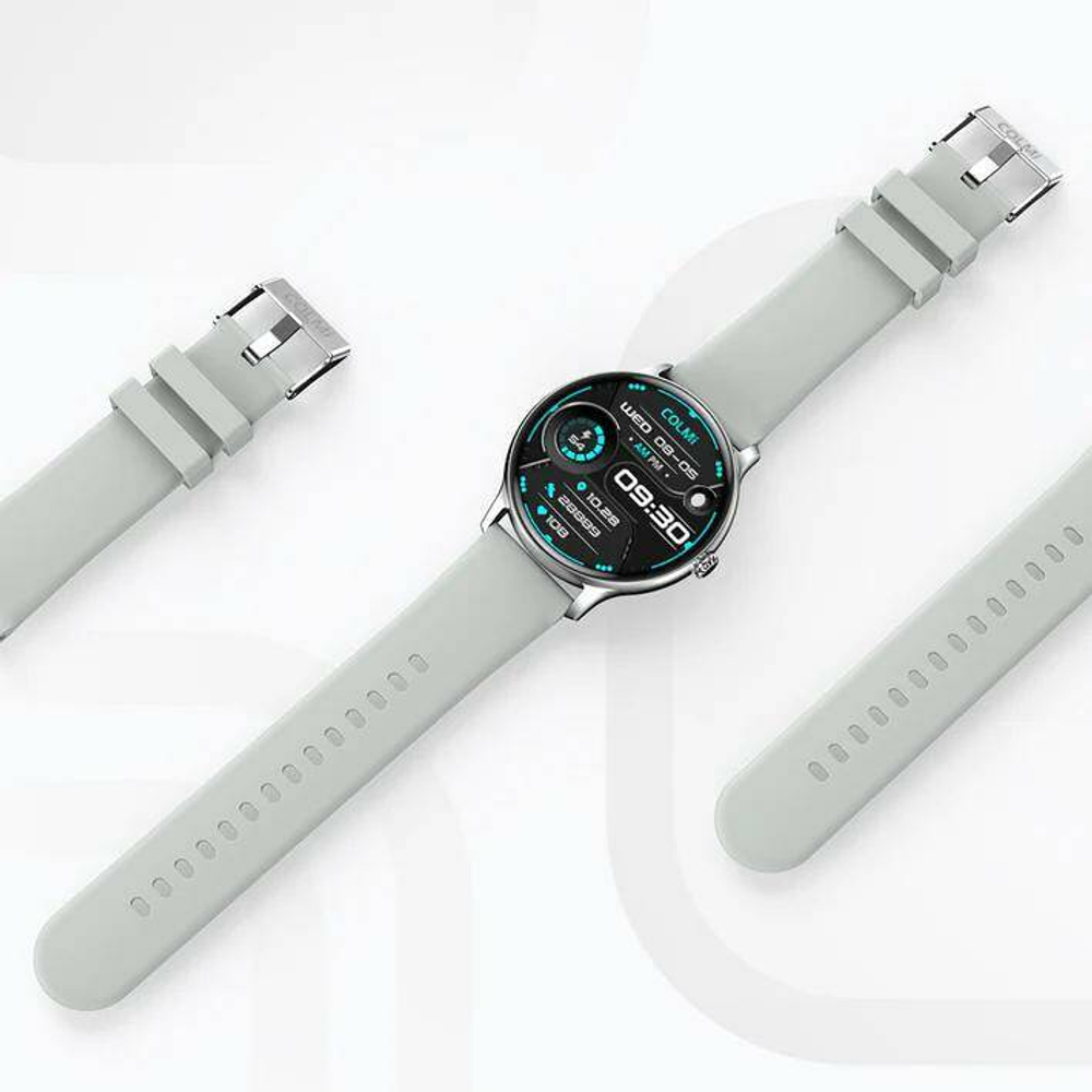 Смарт-часы i10 Silver Frame Grey Silicone Strap серебристый/серый (01-000i10010201060010)