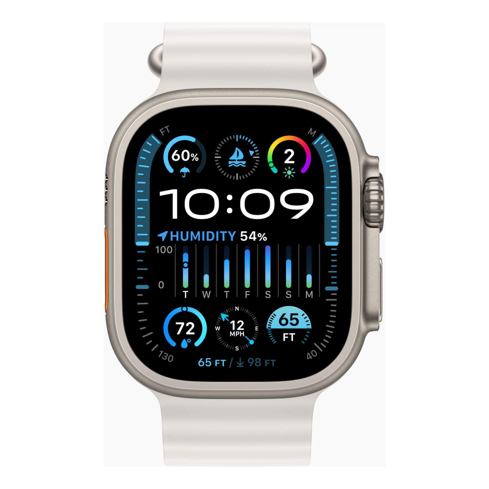 Смарт-часы Apple Watch Ultra 2 49 мм, Ocean band, размер 130-200 мм, белые, 1988144
