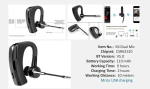 Беспроводная Bluetooth гарнитура Taymlux К6 PRO черная для 2-х смартфонов или телефонов