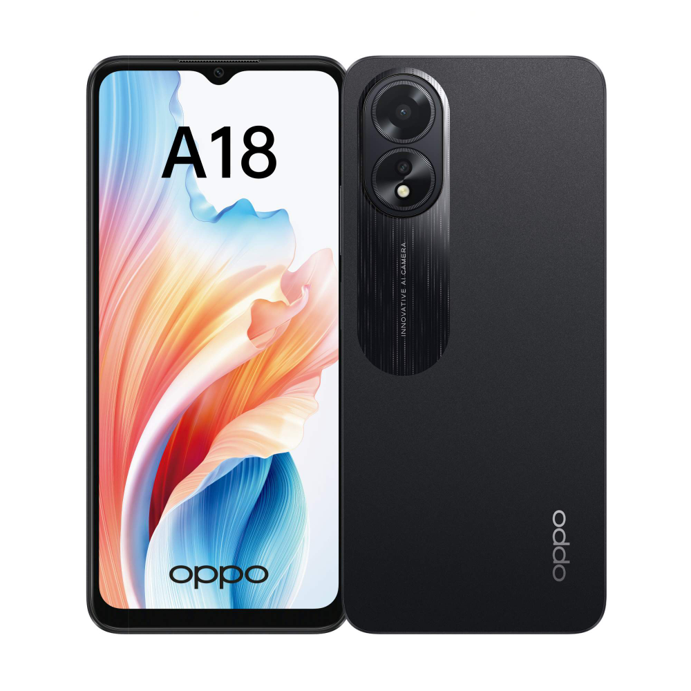 Смартфон Oppo A18 4/128 Гб, черный