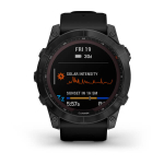 Часы Garmin Fenix 7X Solar титановый серый с черным ремешком