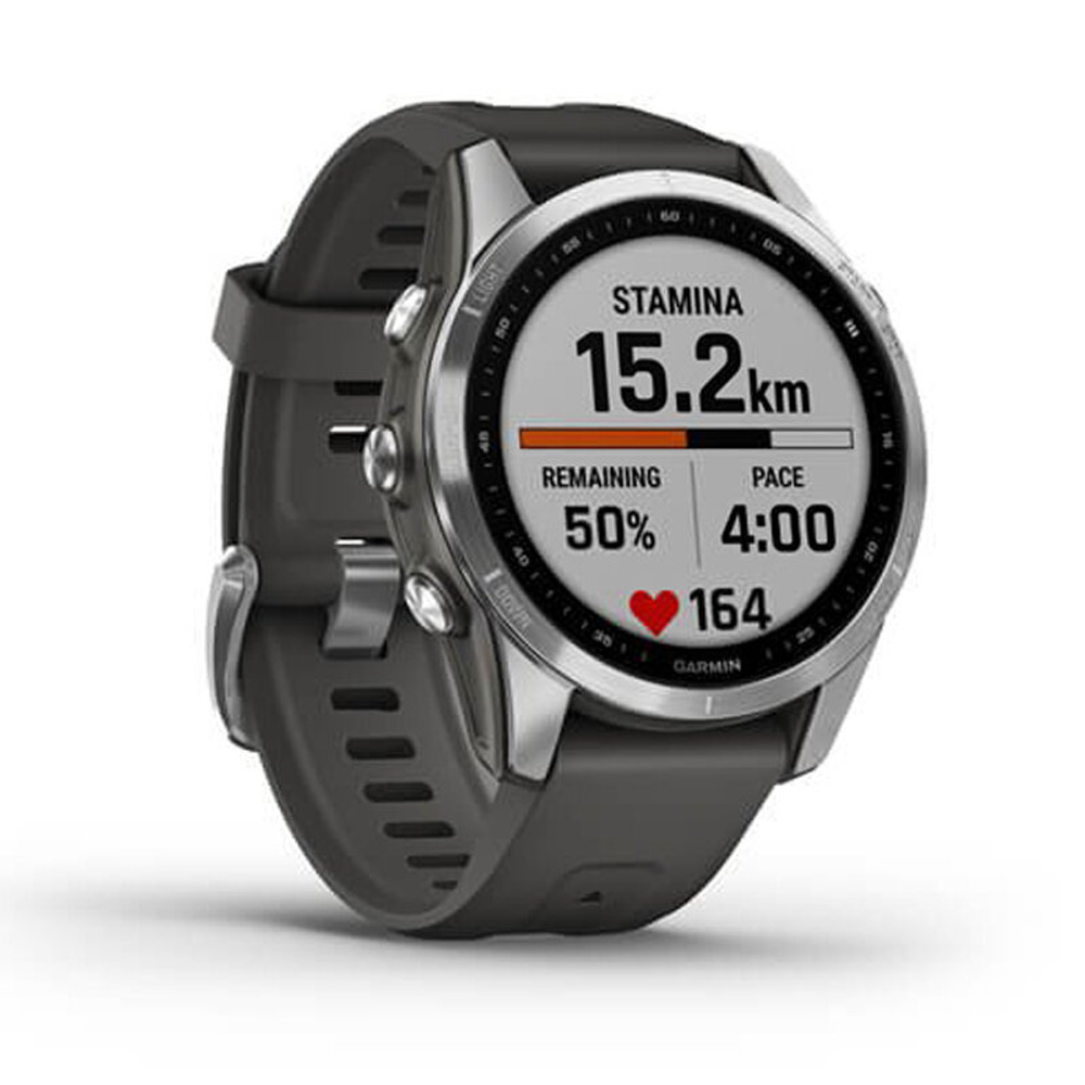 Смарт-часы Garmin Fenix 7S Stainless Steel w/Graphite Band Smart Watch (010-02539-01)