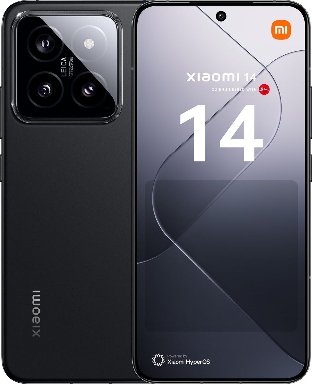 Смартфон Xiaomi 14 12/256gb black черный cn