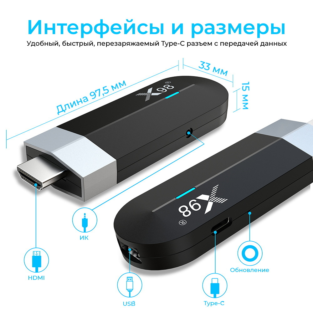 Смарт-приставка TM8 X98 S500 4/32 черный