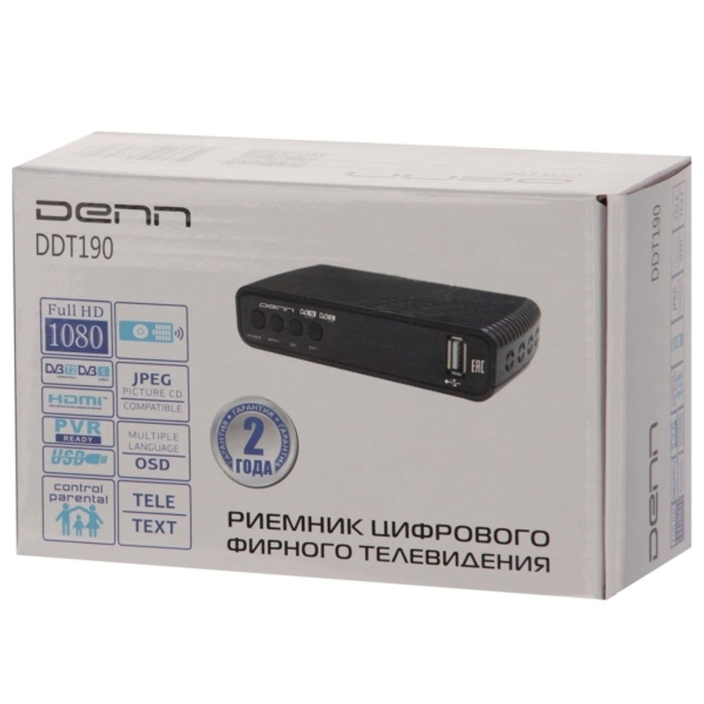 DVB-T2 приставка DENN DDT190 Black