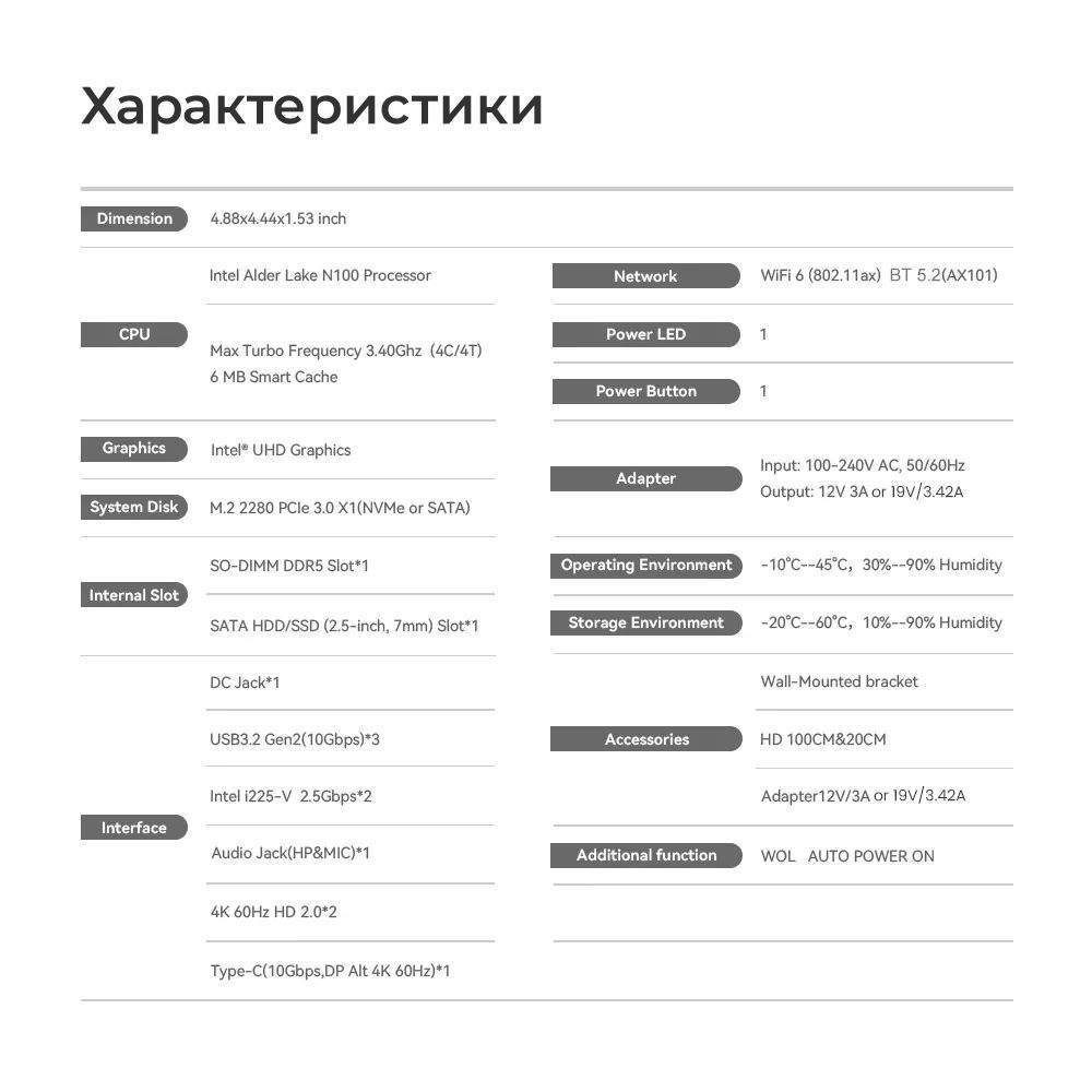 Мини-ПК Beelink mini EQ12