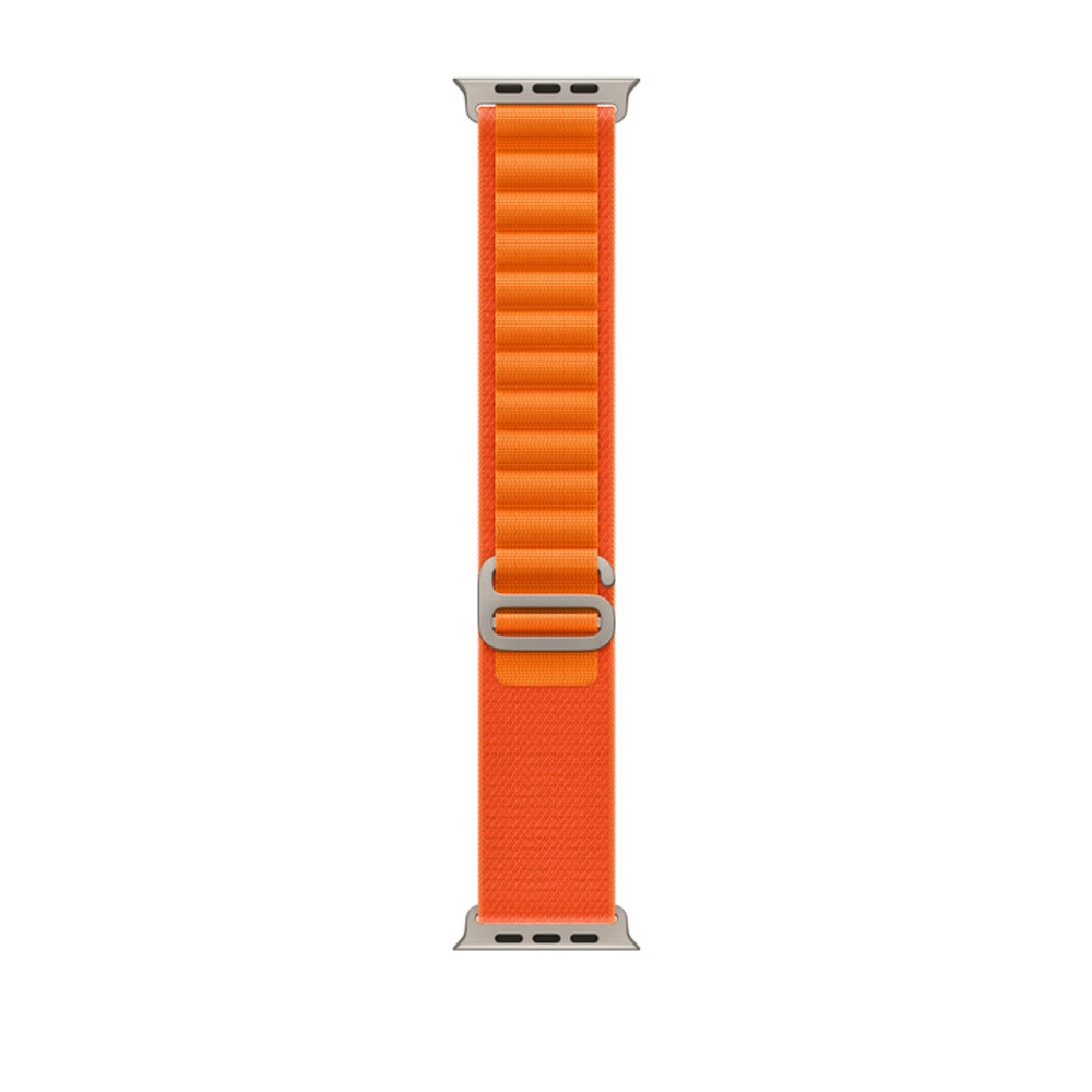Apple Watch Ultra GPS + Cellular 49mm Titanium Case with Orange Alpine Loop - Small