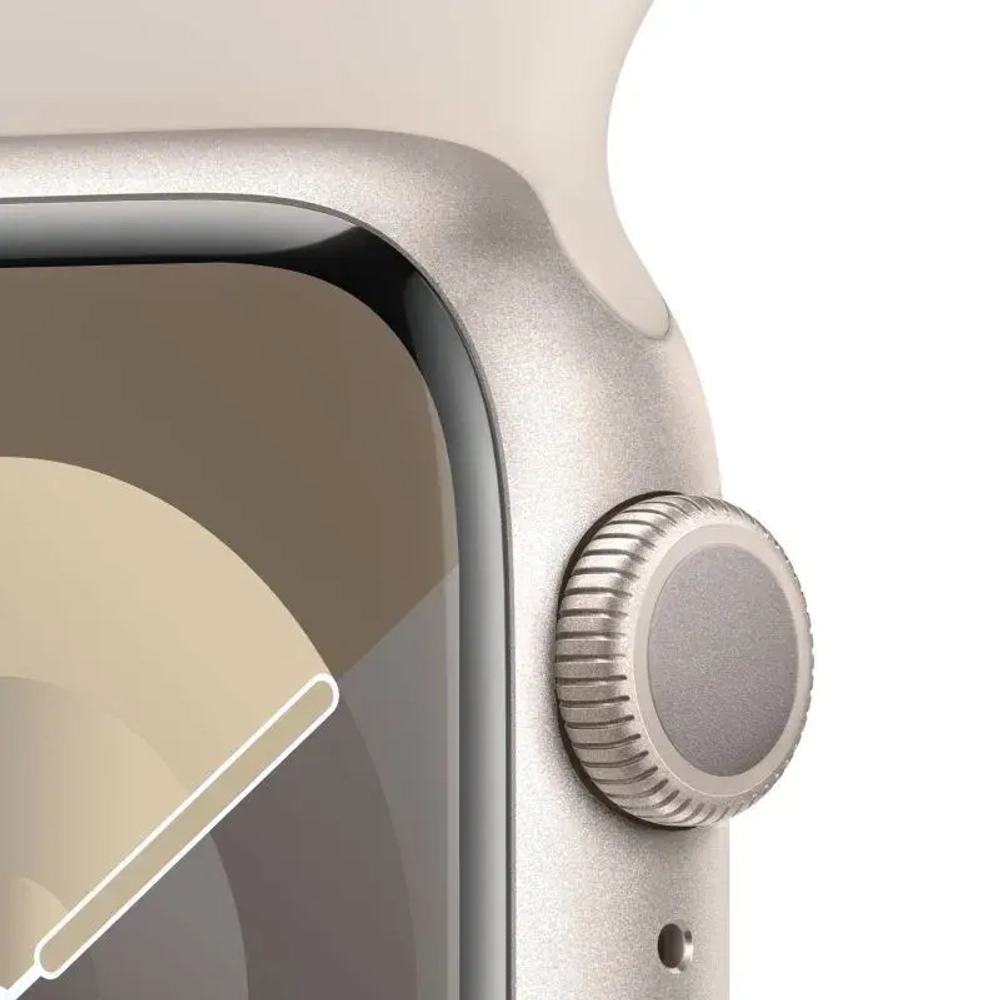 Смарт-часы Apple Watch Series 9 45 мм сияющая звезда M-L спортивный ремешок MR973ZP/A