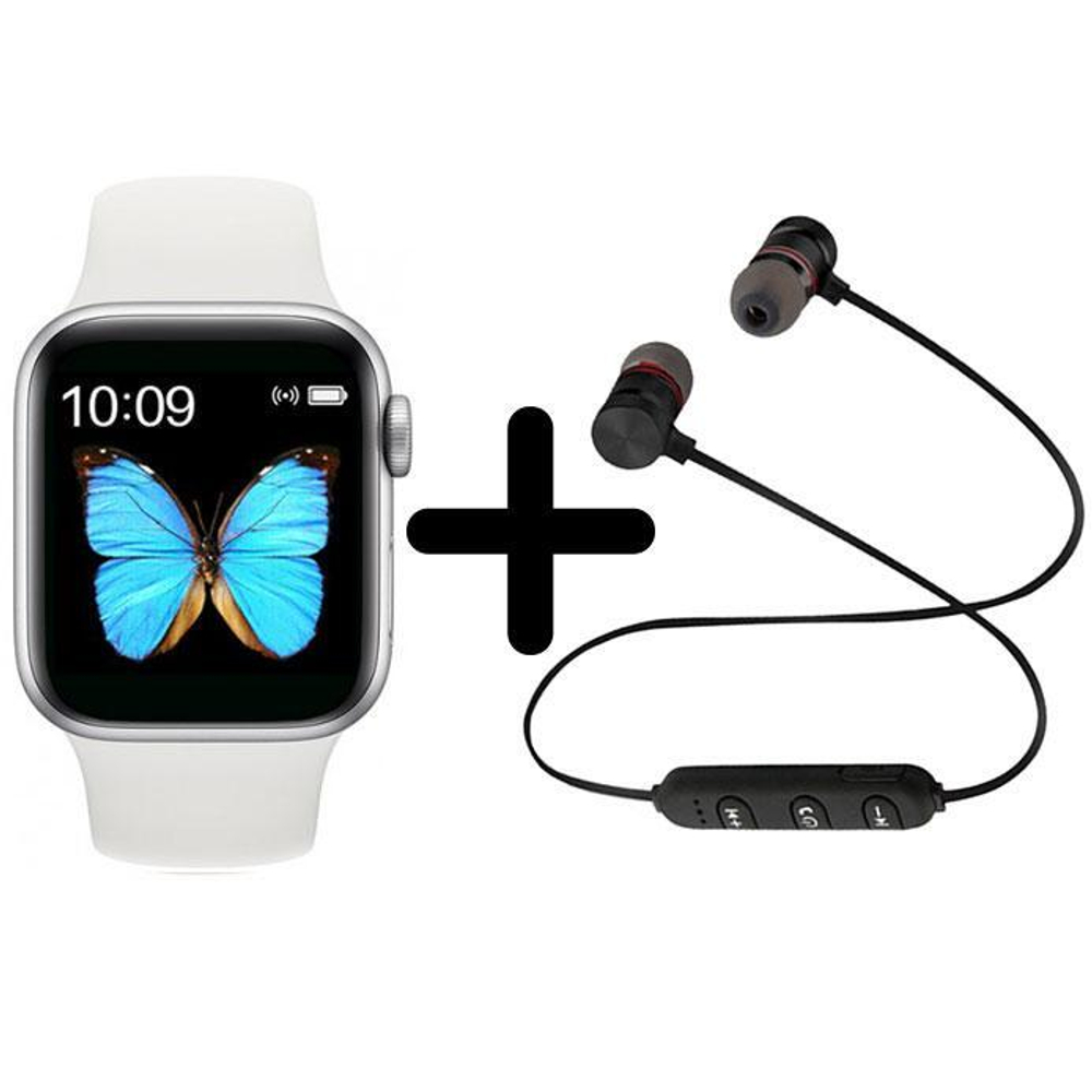 Смарт-часы BandRate Smart BRST500500SW-SET1 с беспроводными наушниками