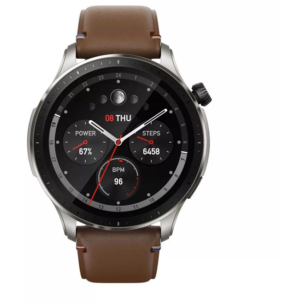 Смарт-часы Amazfit GTR 4 серебристый/коричневый