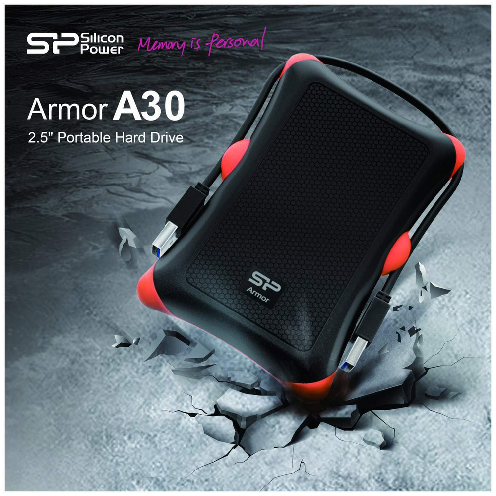Внешний диск HDD Silicon Power Armor 1TB Orange/Black (SP010TBPHDA30S3K)