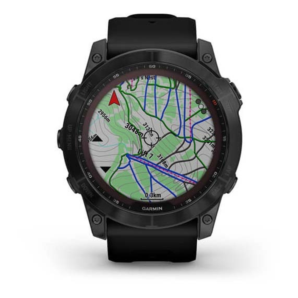 Умные часы Garmin Fenix 7X Sapphire Solar, черный