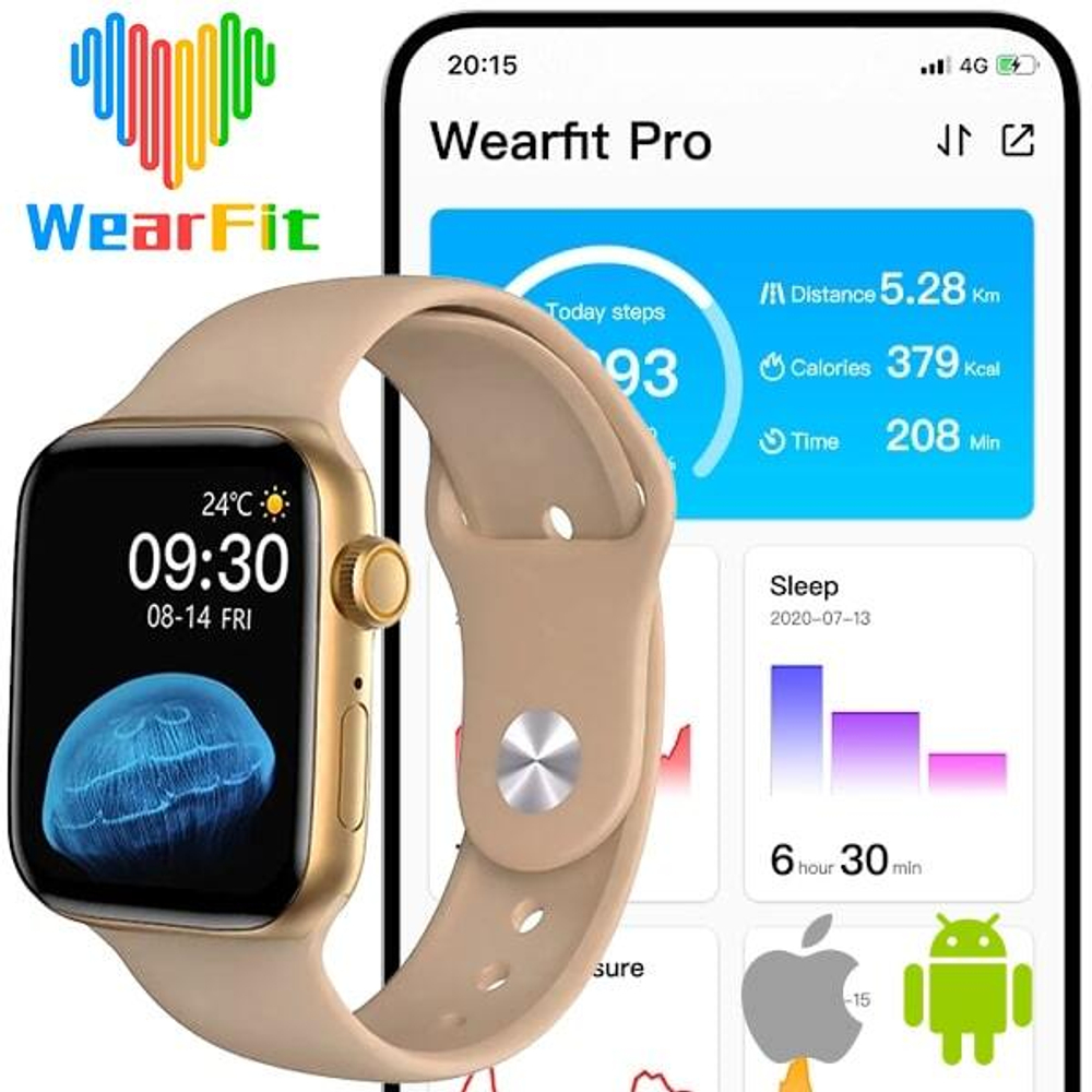 Смарт-часы SmartWatch X7 PRO 45мм, Gold