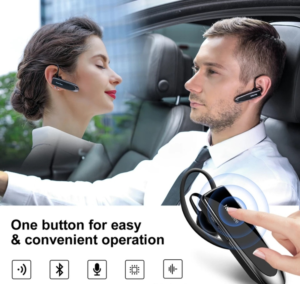 Беспроводная Bluetooth гарнитура New Bee LC-B41 с мощным аккумулятором