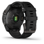 Умные часы Garmin Fenix 7 Sapphire Solar, титановый черный DLC с черным ремешком