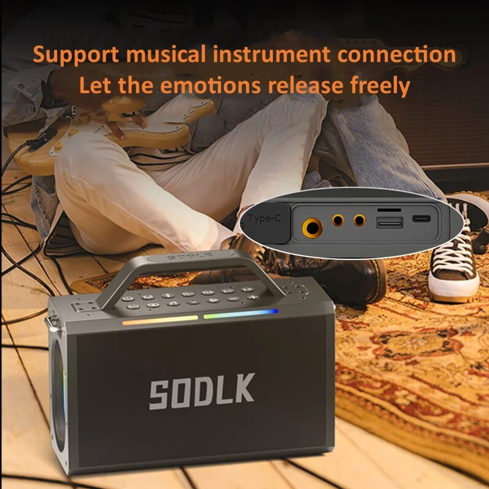 Портативная колонка Sodlk S1115 200W Grey