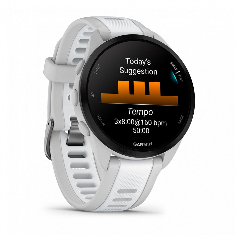 Смарт-часы Garmin Forerunner 165 белый/серый (010-02863-21)