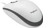 Мышь компьютерная Logitech M100 проводная оптическая светодиодная USB бел 910-006764