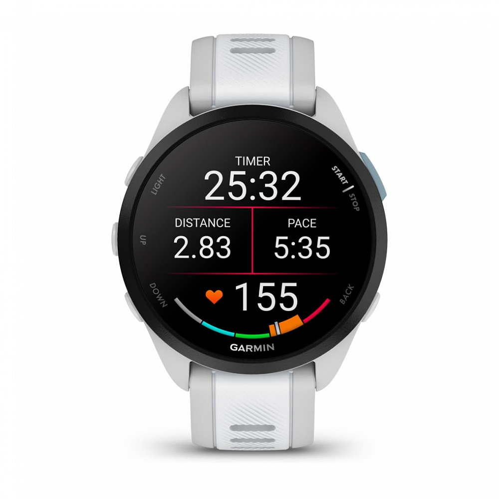 Смарт-часы Garmin Forerunner 165 белый/серый (010-02863-21)