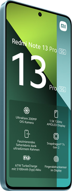 Смартфон Xiaomi Redmi Note 13 Pro 5G 8/256Gb Blue NFC (Для других стран)